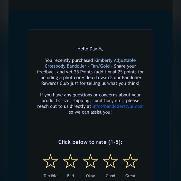 Kimberly Adjustable Crossbody Bandolier Tan/Gold. - Picture 5 of 5